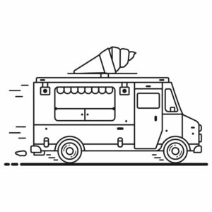 ice cream truck coloring page