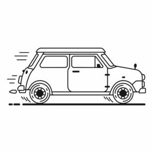 mini car coloring pages