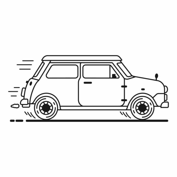 mini car coloring pages